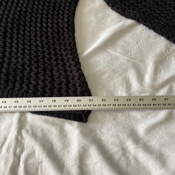 H&M Womens Black Loose Cable Knit Long Sleeve Popover Sweater Medium See-Through - Picture 14 of 15